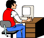 man at computer
